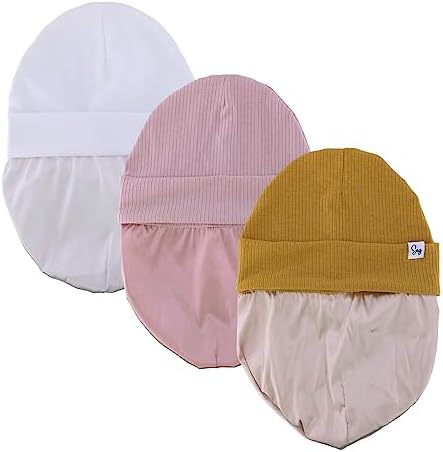 Jersey Beanie Hat for Newborn Baby Boys Girls Silky Satin Lined Hats Bonnet Toddler Infant Little Kids Beanies Caps - Image 5