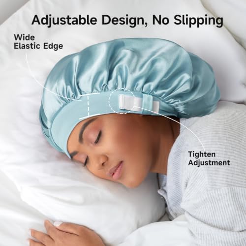 Umisleep 22 Momme Silk Lined Bonnet for Sleeping Women, Double Layer, Soft - Image 3