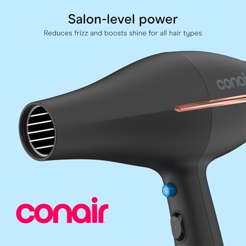 Conair InfinitiPRO Hair Dryer with Diffuser & Concentrator, 1875W, Black - Image 2