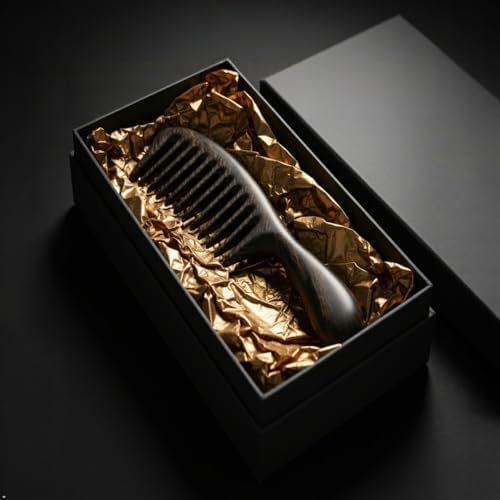 Louise Maelys Black Sandalwood Wide Tooth Comb For Curly Hair - Image 4