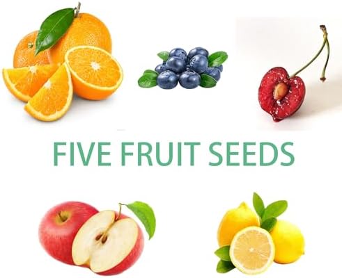 Bonsai Fruit Tree Mix Seeds for Planting, Lemon 40, Apple 42, Cherry 20, Orange 40, Blueberry 20 Seeds, 5 Variety Fruit Tree Seed for Home Bonsai Outdoor, Heirloom Non-GMO - Image 2