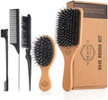 SAMEBUTECO 5 Pcs Black Hair Brush and Comb Set Back to School by HOME