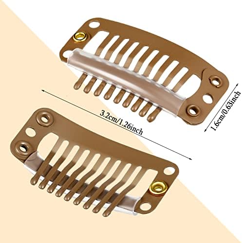 WILLBOND 30 Pcs 32 mm 9 Teeth Hair Extension Clips, Mixed Colors - Image 2