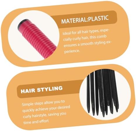 Anti Slip Curling Wand Comb for Voluminous Curls, Plastic - Image 3
