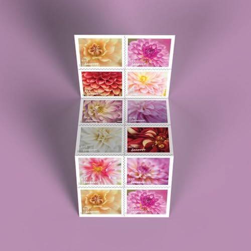 Dahlias 2025 (5 Books of 20) First-Class Mail Forever Postage Stamps - Image 5