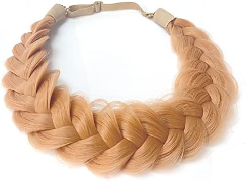 Synthetic Hair Braided Headband Classic Wide Strands Wedding Disorderly Fluffy Braids Wig Band Women Beauty Accessory - Image 2
