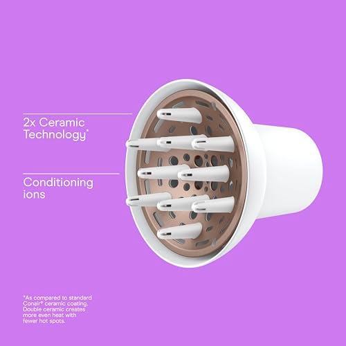 Conair Hair Dryer Diffuser Attachment, Double Ceramic, Universal - Image 2