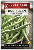 Sow Right Seeds - 110 Contender Bush Bean Seed for Planting Bulk Jumbo Pack by SowRightSeeds