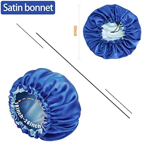Edoneery Satin Bonnet for Sleeping Women, Double Layer Adjustable Sleep Cap - Image 3