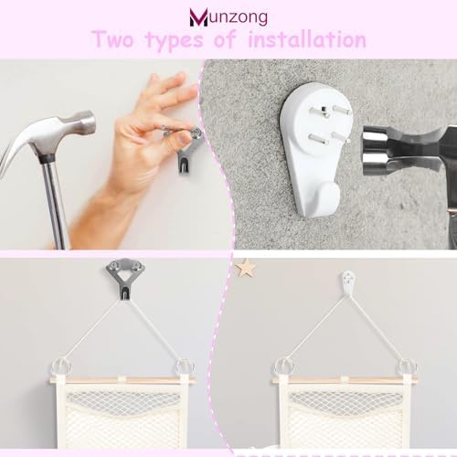 Munzong Bow Holder for Girls Hair Bows 52x17 inch, Beige Bow Clip Organizer - Image 4