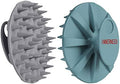One-piece Silicone Scalp Massager Shampoo Brush Hair Wash, Gray + Green by INNERNEED