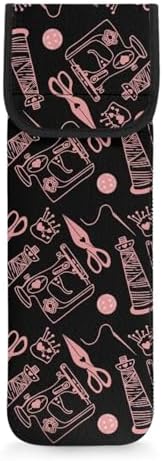 ZOUTAIRONG Curling Iron Cover Bag Heat Resistant Neoprene Universal Curling Iron Cover Sleeve Flat Iron Curling Wand Travel Case Pouch for Travel, Gym, or Home, 15 x 5 Inches Needlework Print by ZOUTAIRONG