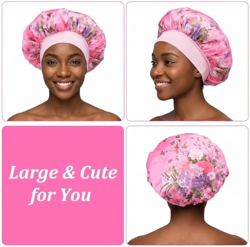 WLLHYF 18 Pcs Satin Bonnets for Sleeping, Large Silk Bonnet, Multicolored D - Image 3