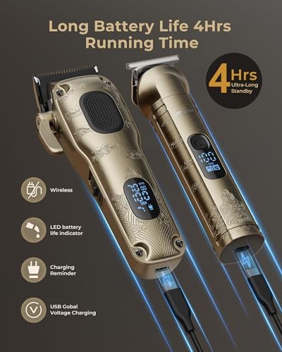 VGRPRO Hair Clippers for Men Professional, Cordless Clipper and Trimmer Set - Image 5