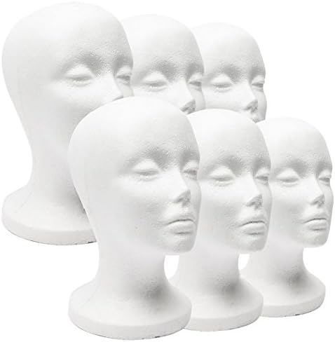 Female Foam Mannequin Head Model Hat Wig Jewelry Holder Shop Display Stand Rack, Flat and Smooth Without Holes, Non-Toxic and Odorless (female) - Image 2