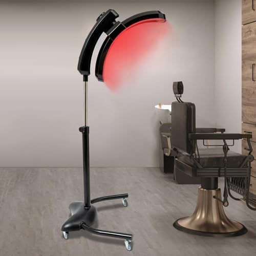 Standing Hair Dryer, 950W Vertical Hair Styling Heater, Professional Floor Hair Color Processor 360° Swivel Salon Hair U-Shaped Heater with with TEM & Time Adjustment for Perms, Hot Oil (Black) - Image 3