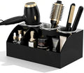 Hair Tool Organizer Countertop, Bathroom Vanity Organizers and Storage, Acrylic Hot Tools Organizer Storage for Hair Dryer, Curling Iron, Brush, Hair Straightener (Black) by Unknown