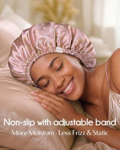 YANIBEST Adjustable Satin Bonnet with No Damage Hair Scrunchie - Image 4