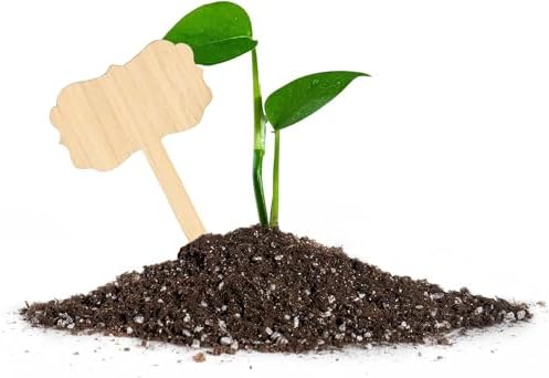 OBTANIM 75 Pack Bamboo Rectangle Plant Labels with A Marker Pen, Garden Markers Sign Plant Tags for Seedling Potted Herbs Flowers Vegetables - Image 3