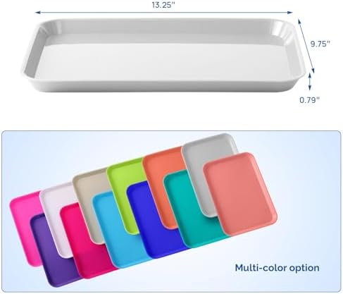 JMU 20 Pcs Gray Dental Procedure Tray Flat Tray Size B 13.25" X 9.75" - Image 3