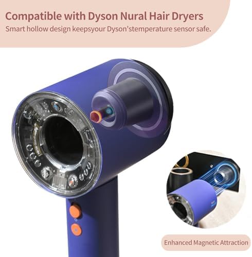 Hair Dryer Holder Wall Mount for Dyson Supersonic Airwrap Hair Dryer, Wall Mounted Hair Tool Organizer, Metal Blow Dryer Holder Attachments Storage for Bathroom and Salon, Black - Image 2