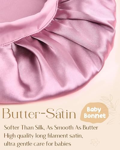 YANIBEST 2 PCS Soft Satin Bonnet, Overnight Protection, Kids Toddler Baby - Image 2