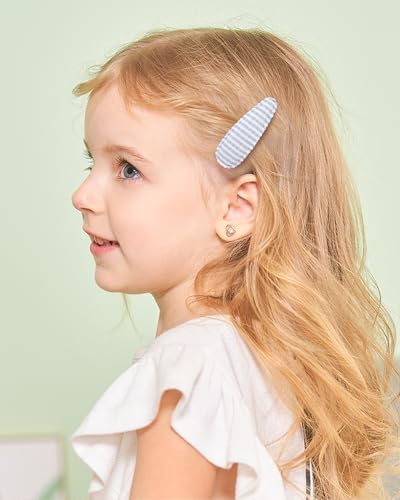 doboi Toddler Hair Clips for Girls Baby Barrettes-40PCS Striped Floral - Image 5