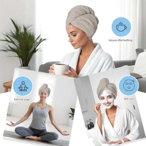 Microfiber Hair Drying Towel Wrap,Hair Turbans Towel for Wet Hair - Image 5