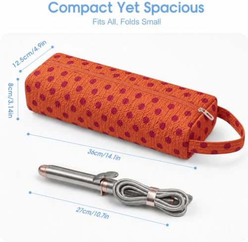 Slim Quilted Hair Tools Travel Case Styling Tools, Wide-Open Design - Image 2