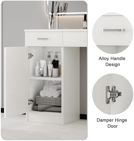 4ever2buy White Salon Stations for Hair Stylist, Wall Mount Barber Station - Image 4