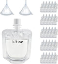 50-Pack Reusable Plastic Flasks – 1.7 oz Leak-Proof Drink Pouches with Funnel, Transparent PA+PE Heat/Cold Resistant, Ideal for Travel, Parties, and Concealed Liquor/Juice Storage by Loiyiss