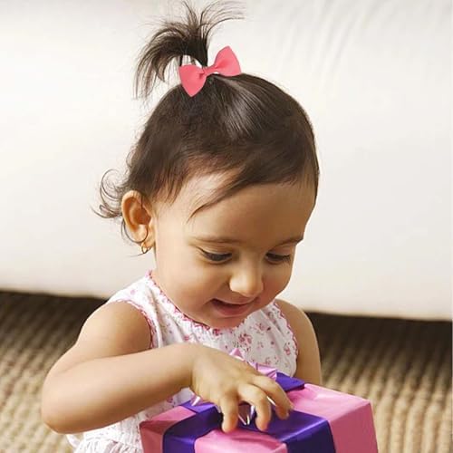 40Pcs Baby Hair Ties with Bows Elastic Ponytail Holders Small Hair Accessories for Kids Toddlers Infants (Mixed color 1) - Image 7