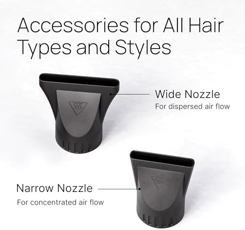 TREZORO Professional Hair Dryer with 2 Concentrator Nozzles, 2000W, Red - Image 5