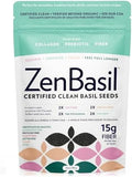 Zen Basil Seeds | edible basil seeds, kosher, non-gmo, lectin free, gluten free, plant based, keto, paleo, vegan | 15g fiber per/serv | 14oz | more fiber than chia seeds | prebiotic by ZenBasil