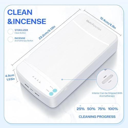 Nail Tool Sterilizer Box, ALLGLAM USB Portable Sterilizing Box for Nail Manicure Tools, Beauty Tweezers, Tattoo,Mobile Phone Cleaning (White) - Image 2