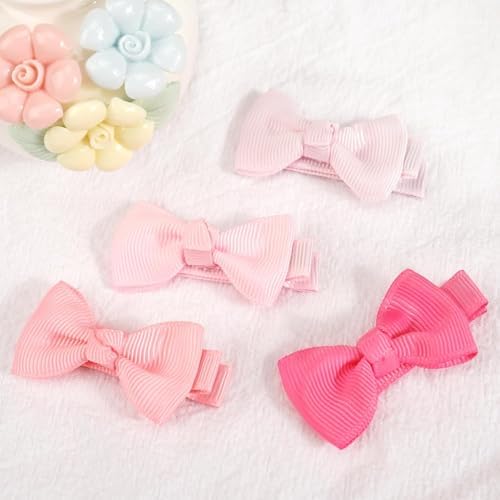 CELLOT Baby Girls Fully Lined Hair Bows Hair Pins, 2' Hair Bows, 50 Pieces/25 Pairs - Infants, Toddlers, Kids Hair Accessories in Pairs - Pink Bow Alligator Hair Clips - Image 6