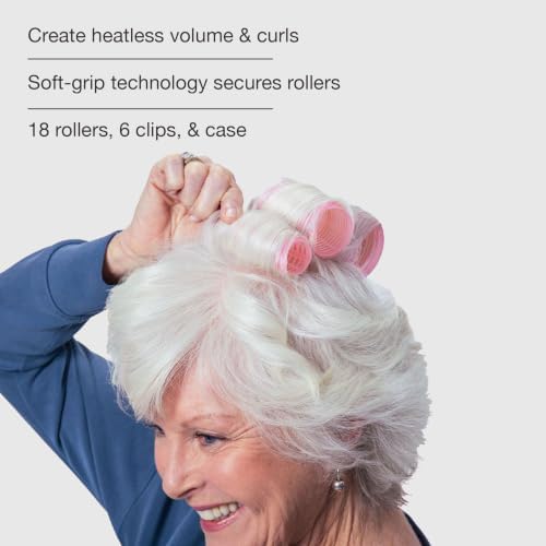CALISTA Volumizing Soft-Grip Heatless Hair Rollers,18 Pc Set (Long Set) - Image 4