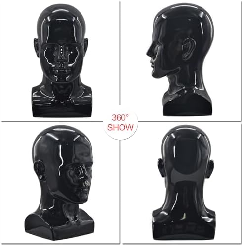 Male Mannequin Head Professional Manikin Head for Display Wigs Hats Headphone Mask Sunglasses Jewelry and Scravat Display Stand - Image 2
