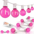 25FT G40 LED Outdoor Valentine's Day String Lights, Pink Valentine's Day Decorations Lights with 27 Shatterproof Pink Globe Bulbs, Hanging Patio Lights Waterproof for Holiday Backyard Party Garden by Goothy