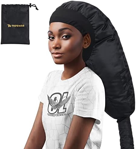 TEPENAR Bonnet Hair Dryer Attachment: Upgraded Extra Large Hooded Hair Dryer Adjustable Soft Blow Dryer Caps - Easy to Use for Natural Curly Textured Hair Care Styling Fast Drying - Image 2