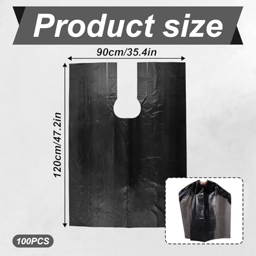 100 Pcs Disposable Barber Cape Waterproof Salon Cape Hair Cutting Hair Dye Capes for Hairstylist Disposable Aprons Adults - Image 2
