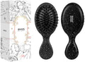 Mini Hair Brush for Women, Travel Size Hair Brush for Purse(Black with Dot) by RHOS