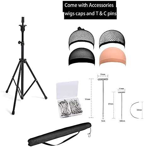 HYOUJIN Wig Stand Adjustable Tripod Stand for Hairdressing Training,Making - Image 5