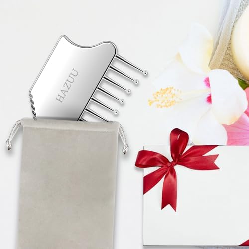 Portable Stainless Steel Scalp Massager - Guasha Scraping Tool for Head, Neck, Shoulders, Legs & Arms - Ideal for Soothing Relief (Comb Shape) - Image 6