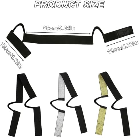 HINGTAI 3Pcs Double-Sided Velvet C-Shaped Ear Painless Wig Bands, Soft Painless Wig Band with Ear Cut Outs Tools, Comfortable Earless Melting Band Supplies Black Gold Silver - Image 2