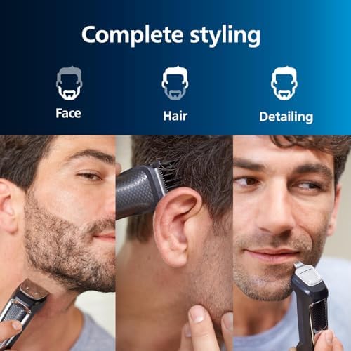 Norelco Philips Multigroom 3000 Series, All-in-One Trimmer, Beard Trimmer and Hair Clipper, 15-Piece Men's Grooming Kit for Head, Beard, Face, Nose, Ears, No Blade Oil Needed, Soft Pouch, MG3770/40 - Image 3