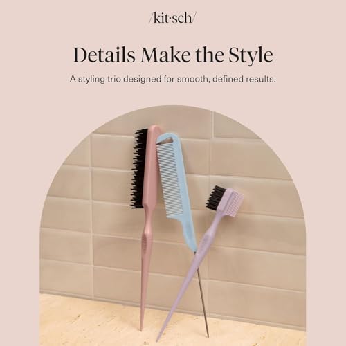 Kitsch Slick Back Hair Brush – Slick Back Brush for Styling - Image 2