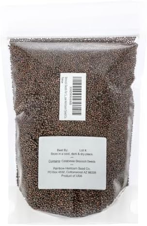 Broccoli Seeds for Sprouting & Microgreens | Calabrese Variety | Non GMO & Heirloom Seeds | Bulk 1 LB Resealable Bag | Rainbow Heirloom Seed Co. - Image 3