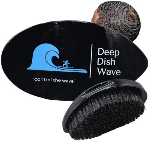 Deep Dish Wave Brush - 360 Wave Brush For Men - 360 Wave Training Crown (Medium, Black) by DeepDishWave
