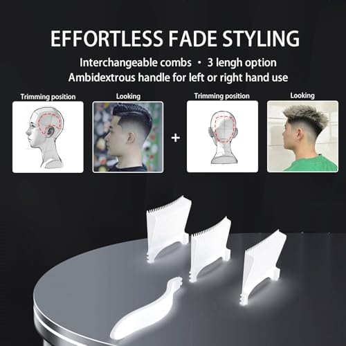 NebulaBloom Professional Hair Cutting comb, Fading Comb, Dual-Layer Fast and Convenient Trimming, Interchangeable Left/Right-hand Self Haircut comb Kit, hair Styling DIY Haircuts, groom tool - Image 3